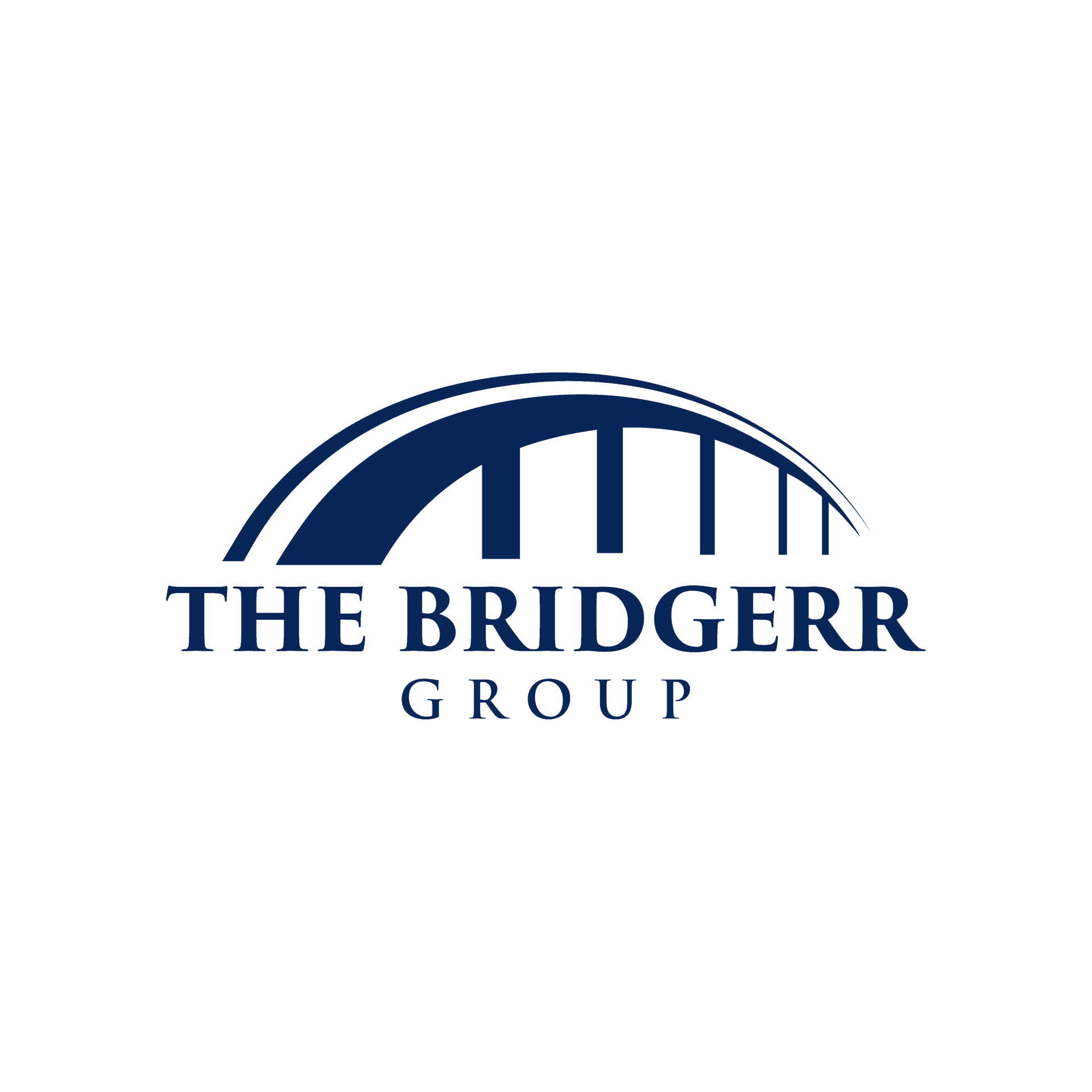 Logo of The Bridgerr Group featuring a stylized blue bridge above the company name.